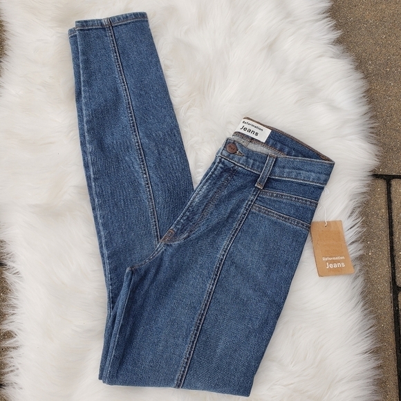 NWT Reformation Suzie Jean High Skinny Size 23 - Picture 2 of 7